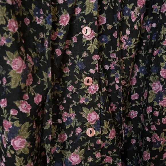 FREE PEOPLE MEANT TO BE FLORAL COTTON BLOUSE - Picture 6 of 12